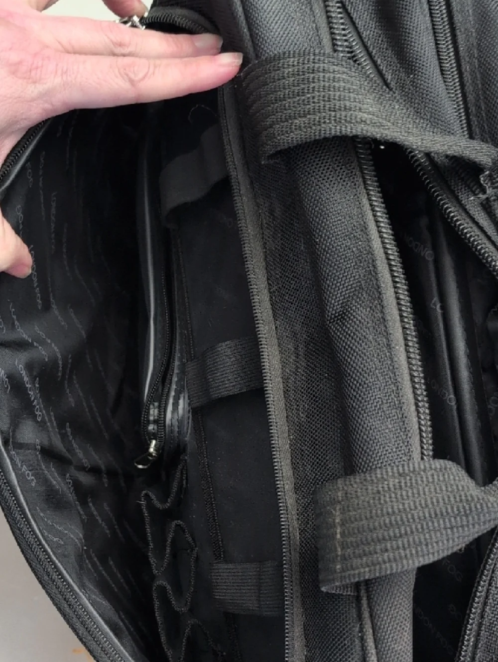 Black Rolling Carry-On Travel Bag with Telescopic Handle